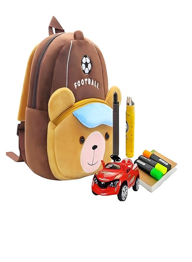 Delicado Cute Small Toddler Kids Preschool Backpack Football design open yes Nursery Preschool Playschool School Picnic Travelling Bag for Baby Boy Girl,Age 2-5 Years - Image 4